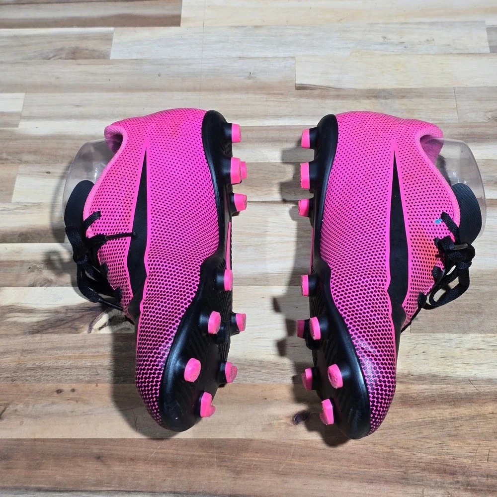 Nike‎ Jr. Bravata II FG Soccer Cleats Firm Ground Youth Size 4.5Y Pink Black